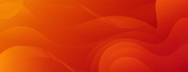 Soyut Gradyan Portakal sıvısı arka planı. Modern arka plan tasarımı. Dinamik Dalgalar. Akışkan şekiller bileşimi. Web sitesi için uygun, afişler, broşürler, posterler