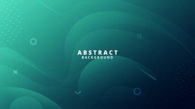 Soyut Gradyan Koyu Yeşil sıvı arka plan. Modern arka plan tasarımı. Dinamik Dalgalar. Akışkan şekiller bileşimi. Web sitesi için uygun, afişler, broşürler, posterler