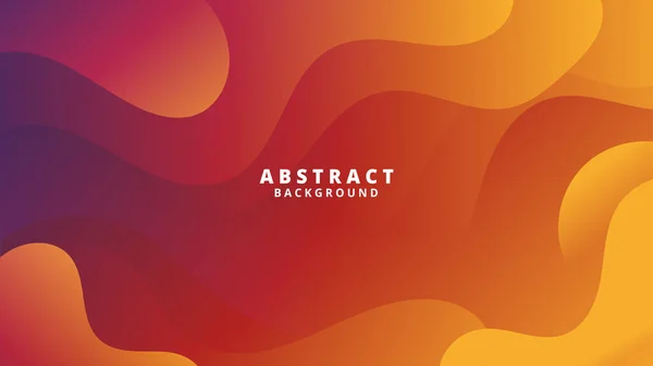 Abstrait Gradient Rouge Orange Fond Liquide Design Fond Moderne Vagues — Image vectorielle