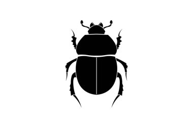 Siyah renkli böcek logosu tasarımı