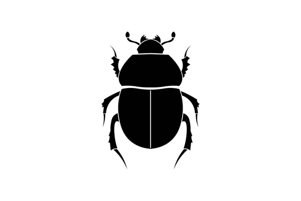 Siyah Renkli Böcek Logosu Tasarımı — Stok Vektör