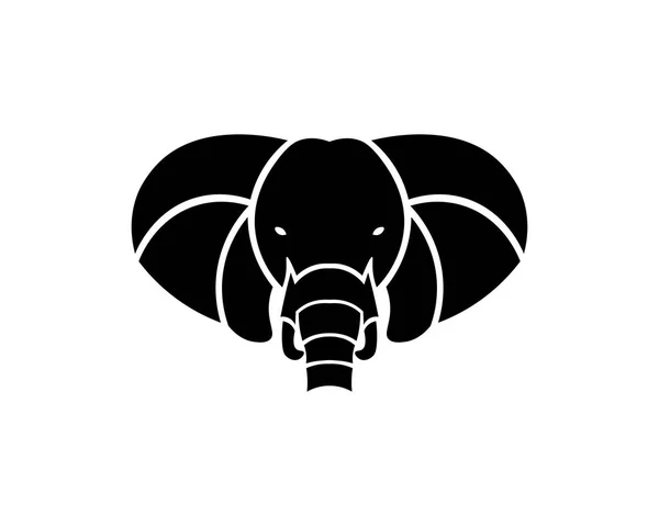 Elephant Head Icon Vector Symbol Illustration — Stock Vector