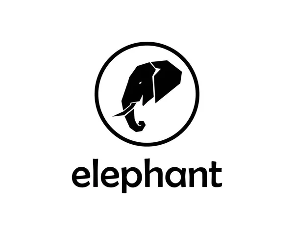Иконка Простая Белая Векторная Иллюстрация Логотип Слона — стоковый вектор