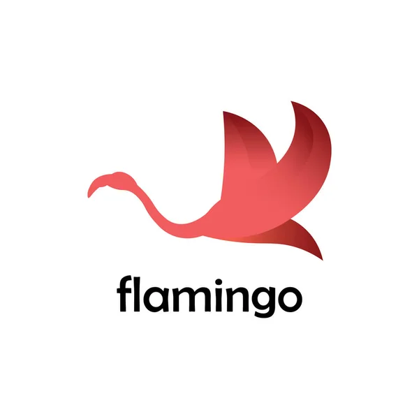 Flamingo kuş logosu dizaynı pembe renkte.