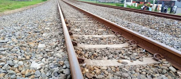Железнодорожные Пути Железнодорожном Пути — стоковое фото