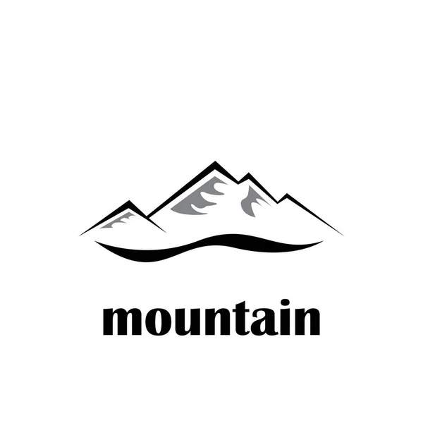 Modelo Vetor Design Logotipo Montanha — Vetor de Stock
