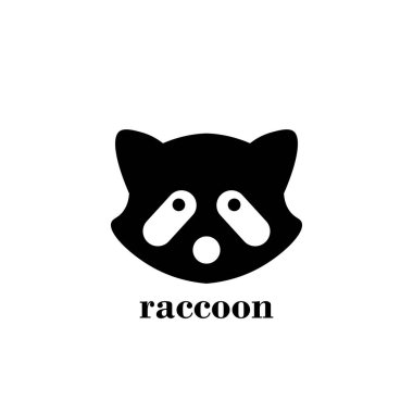 Rakun logo vektör çizimi tasarımı.
