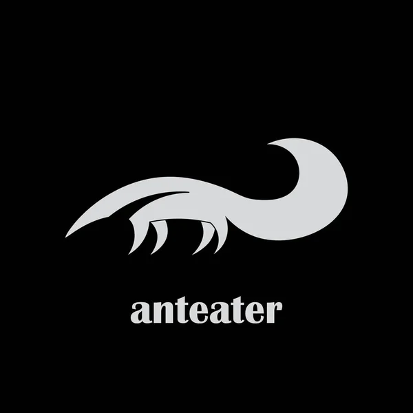 Logotipo Anteater Com Design Minimalista — Vetor de Stock