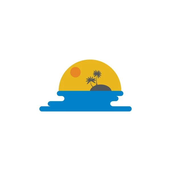 Sommer Symbol Vektor Strandsymbol — Stockvektor