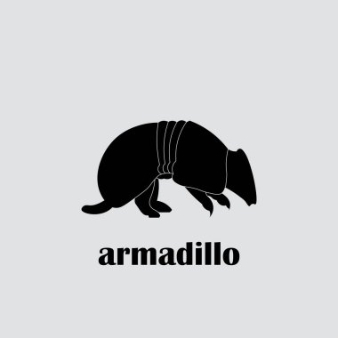 Siyah renkli Armadillo logo tasarımı