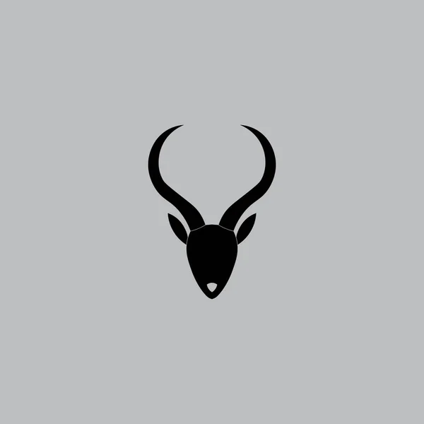 Design Logotipo Veado Cor Preta — Vetor de Stock