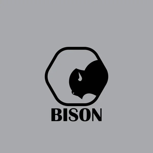 Bizon logo tasarımı siyah renkte