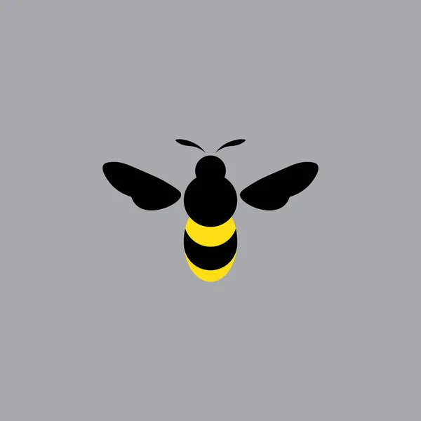 蜂のロゴデザインベクターイラスト — ストックベクタ