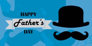 Babalar günü geçmişi ve mutlu babalar metni. vektör illüstrasyonu