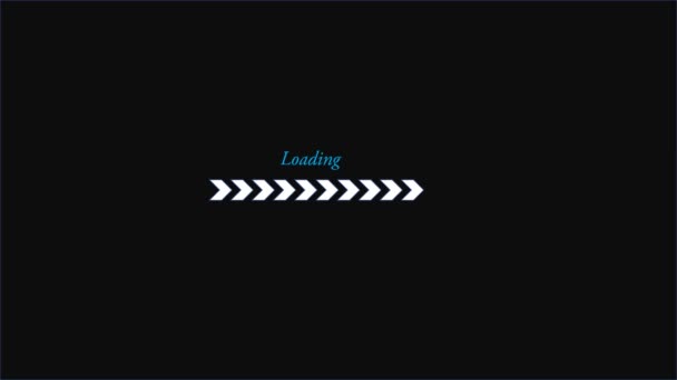 Video Loading Animation Green Black Background — Stock Video