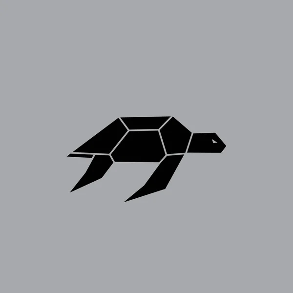 Minimalist Dizaynlı Kaplumbağa Logosu — Stok Vektör