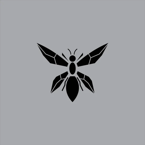 Logo Abeille Couleur Noire — Image vectorielle