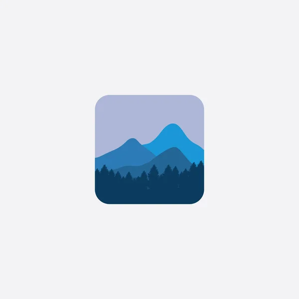 Ikone Der Berge Vektor Konzept Illustration Für Design — Stockvektor