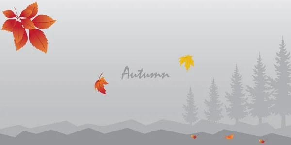 Podzimní Listy Javorové Listy Pozadí Vektorová Ilustrace — Stockový vektor