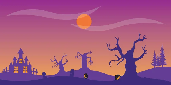 Fröhliches Halloween Gruselige Party Halloween Hintergrund Vektorillustration — Stockvektor