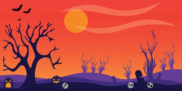 Felice Halloween Festa Spaventosa Sfondo Halloween Illustrazione Vettoriale — Vettoriale Stock