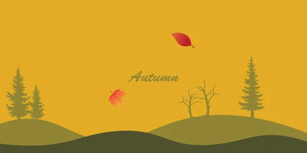 Background Design Minimalist Colors Autumn Theme — Stock Vector