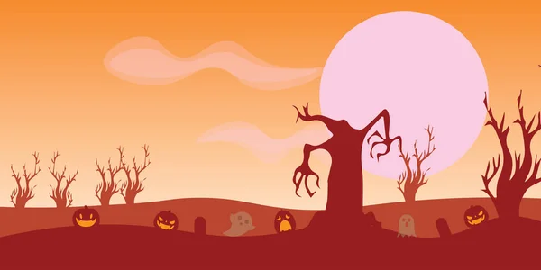 Vector Achtergrond Ontwerp Met Halloween Thema — Stockvector