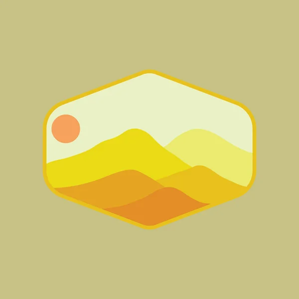 Mountains Flat Icon Vector Illustration — Stock Vector