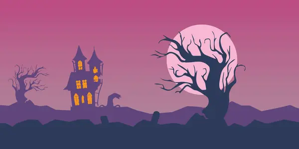 Ilustrace Halloween Pozadí Vektorové Pozadí Design Halloween Téma — Stockový vektor