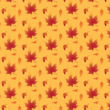 Sonbahar akçaağacı pürüzsüz arkaplan vektör resimlemesi bırakır