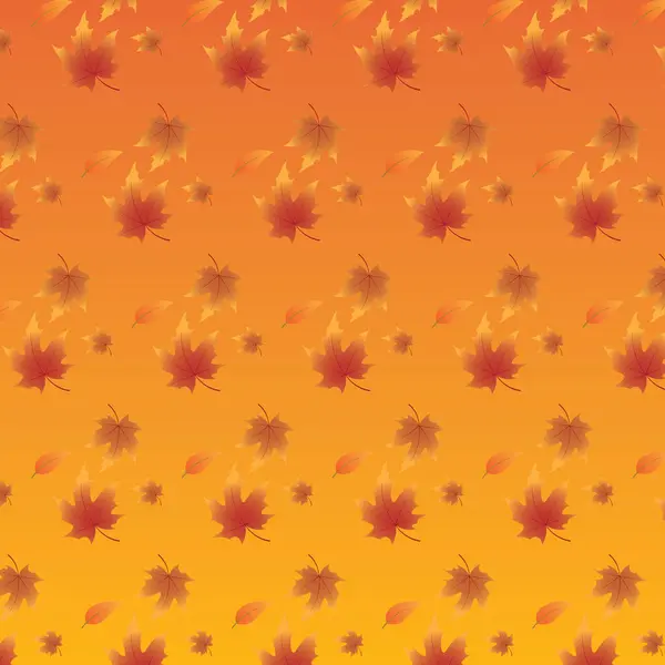 Autumn Leaves Vector Seamless Pattern Background Fall Leaf Fall Leaves — Stock Vector
