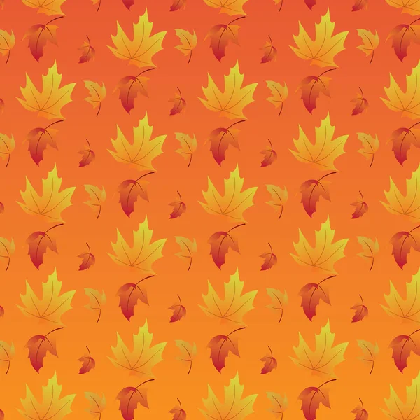 Осенью Листья Вектора Бесшовный Фон Шаблона Осенний Лист Фон Падать — стоковый вектор