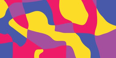 Dalgalı çizgiler, çizgiler ve geometrik desenli soyut vektör arkaplanı, dijital duvar kağıdı tasarımı.