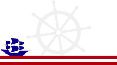 Columbus Günü animasyonu, ülkenin haritası.