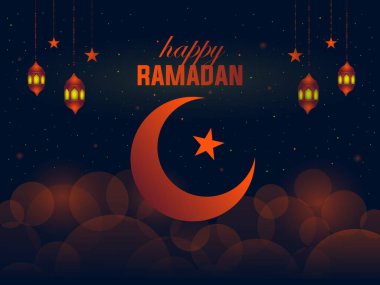 Ramazan Kareem. Vektör illüstrasyonu, poster ve afiş için arka plan dekoratif süslemesi.