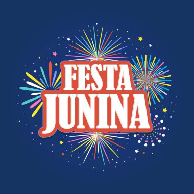 Festa junina geçmişi. Parti festivali Serbest Vektör illüstrasyonunun renkli tasarımı için kutlama