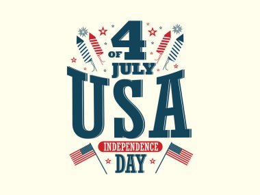 Usa Bağımsızlık Günü 4 Temmuz tarihi ve biz de premium Vector bayrağını çekiyoruz. Ulusal Bayram Resimleri.