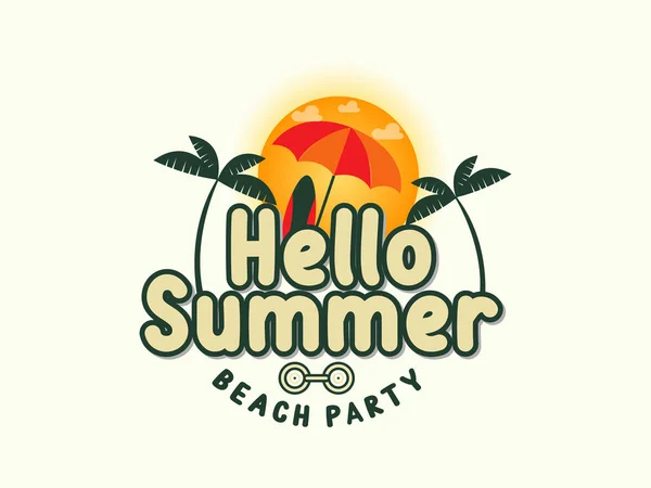 Hello Summer Shirt Σχεδιασμός Πολύχρωμο Φόντο Καλοκαίρι Διάνυσμα Εικονογράφηση Για — Διανυσματικό Αρχείο