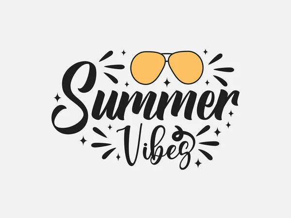 Summer Vibes Summer Shirt Design Template Sun Vector Design Fun — Stock Vector