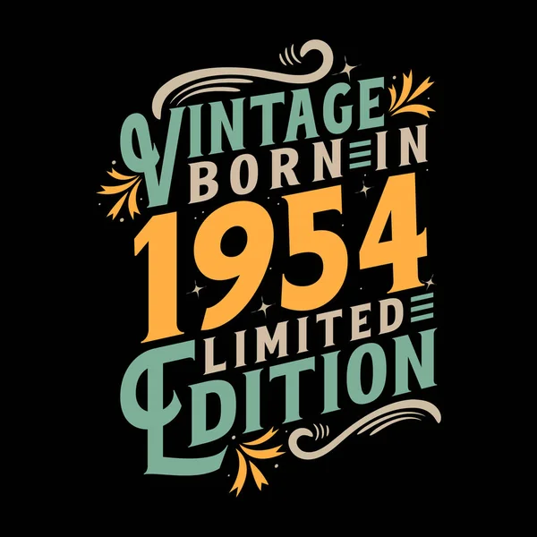 Vintage Geboren 1954 Geboren Vintage 1954 Verjaardagsfeest — Stockvector