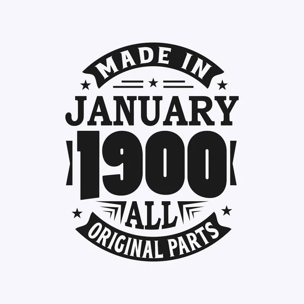 Geboren Januari 1990 Retro Vintage Verjaardag Made Januari 1990 Alle — Stockvector