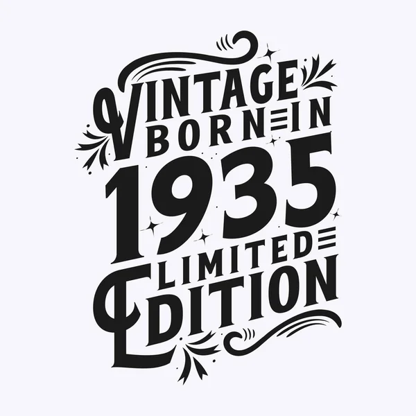 Vintage Nacido 1935 Nacido 1935 Fiesta Cumpleaños Vintage — Archivo Imágenes Vectoriales