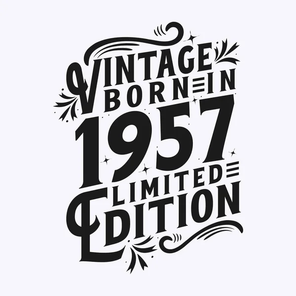 Vintage 1957 Doğumlu Vintage 1957 Doğumgünü Kutlaması — Stok Vektör