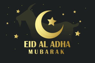 Kurban Ul Adha Yaratıcı Harfler Kaligrafi Vektör İllüstrasyonu Kurban Ul Adha Müslüman Festivali Tasarımı.