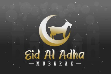 Kurban Ul Adha Yaratıcı Harfler Kaligrafi Vektör İllüstrasyonu Kurban Ul Adha Müslüman Festivali Tasarımı.