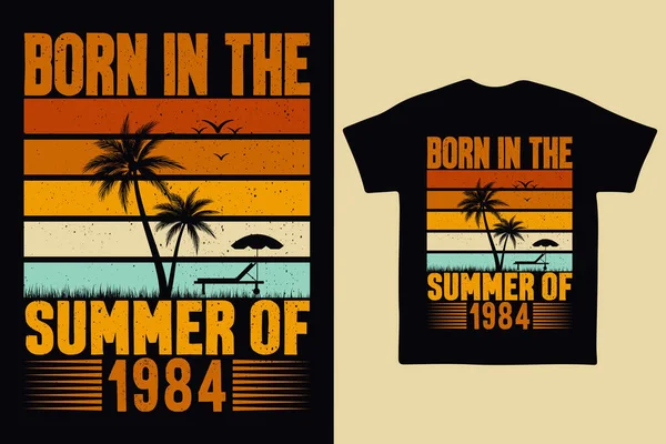 1984年夏天出生 1984年夏天出生 生日报价 — 图库矢量图片