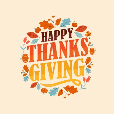 Şükran Günü düz yazı dizaynı kutlu olsun.