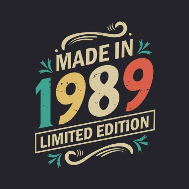 1989 yapımı sınırlı üretim, Vintage Birthday Alıntı 1989 Tasarımı