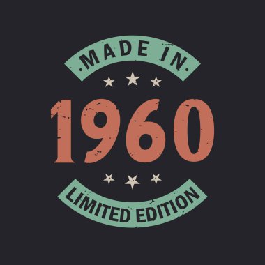 1960 yapımı Limited Edition. 1960 doğumgünü tişörtü