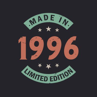 1996 yapımı Limited Edition. Klasik 1996 doğumgünü tişörtü